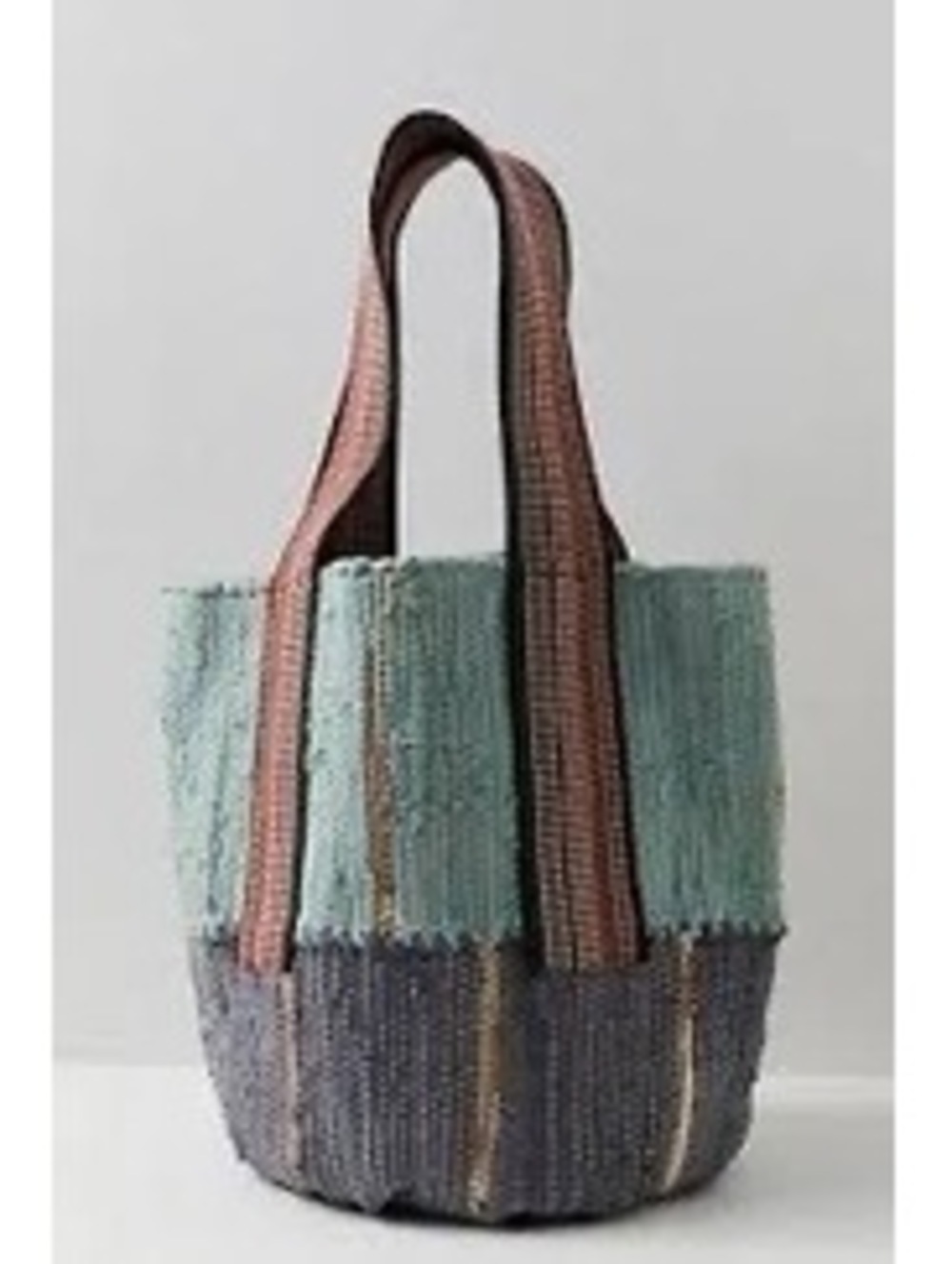 Free People FP Collection Driftwood Rug Tote Bag - Mint Green & Grey Boho